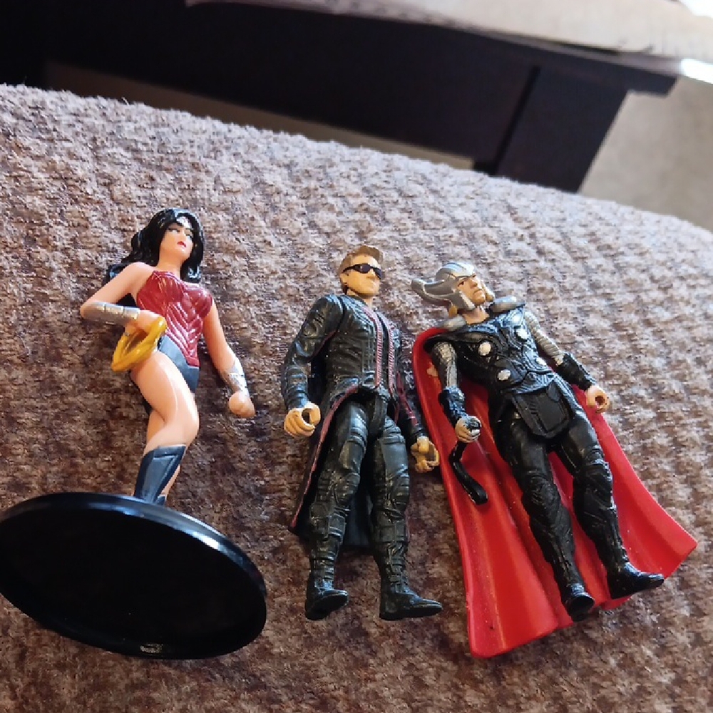 Hasbro Action Figures Set - Red, Black, Silver